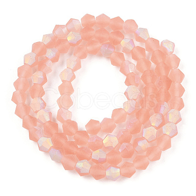 Imitate Austrian Crystal Bicone Frosted Glass Beads Strands EGLA-A039-T2mm-MB15-1