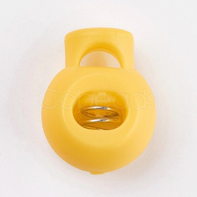 Plastic Iron Spring Cord Locks X-FIND-WH0017-10-1