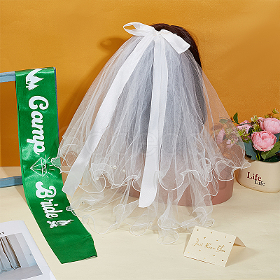 1Pc Cloth Ribbon Bride's Etiquette Shoulder Strap AJEW-NB0008-95-1