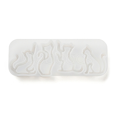 Cat Shape Quicksand DIY Silhouette Silicone Mold X1-DIY-K067-02A-1