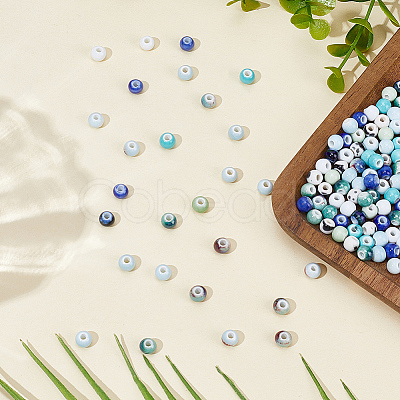 200Pcs 10 Colors Handmade Porcelain Beads PORC-PA0001-39-1