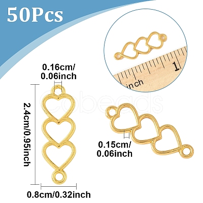 50Pcs Alloy Connector Charms PALLOY-YW0003-2KCG-1