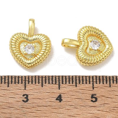 Brass Micro Pave Clear Cubic Zirconia Pendants CU-CBA6E4E-19G-A-1
