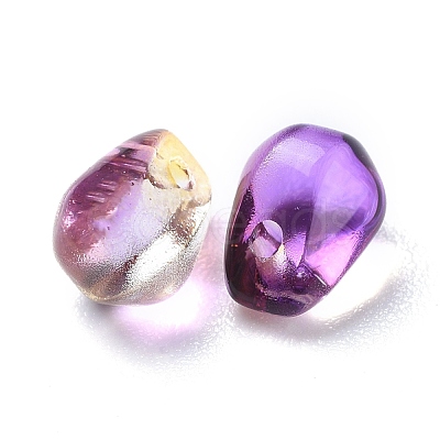 Transparent Glass Charms GLAA-O017-02E-1