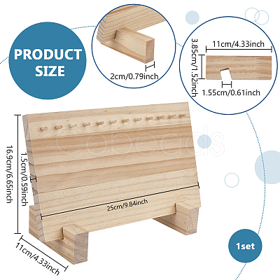 Wood Jewelry Displays Stands ODIS-WH0030-181-1