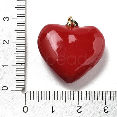 Brass Enamel Pendants KK-U060-26G-1