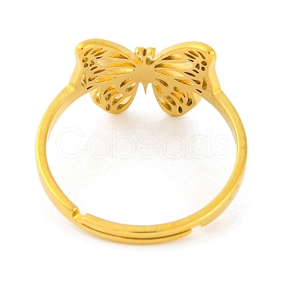 Animal 201 Stainless Steel Adjustable Rings for Women RJEW-D082-05B-1