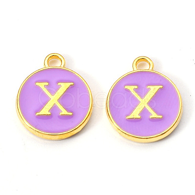 Golden Plated Alloy Enamel Charms X-ENAM-S118-10X-1