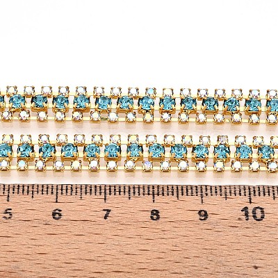 Iron Rhinestone Cup Chains CH-T006-04G-03-1