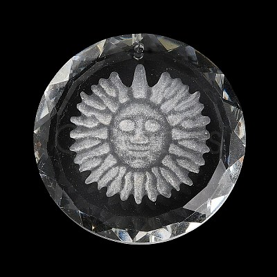Transparent Glass Pendants GLAA-Q090-03-1