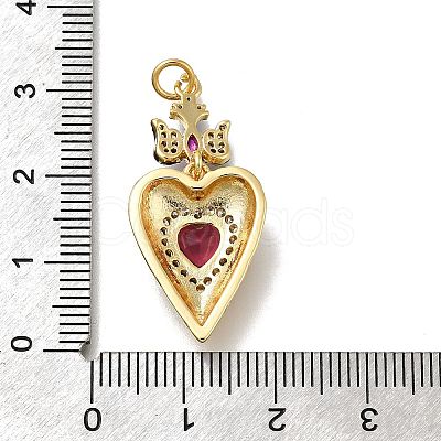 Brass Rhinestone Pendants KK-V002-05G-1
