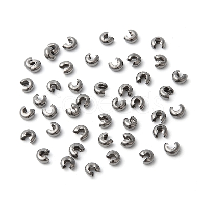Iron Crimp Beads Covers X-IFIN-H028-NFB-NF-1