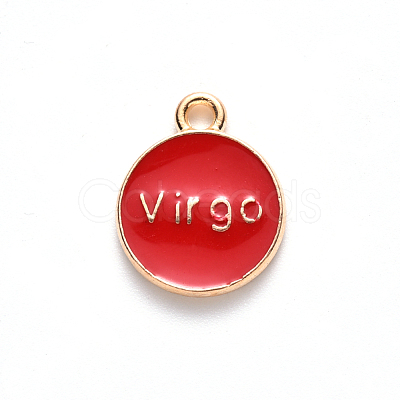 Alloy Enamel Pendants ENAM-S124-01A-07B-1