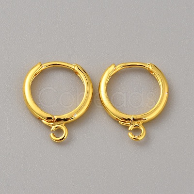 Brass Hoop Earring Findings FIND-WH0110-802C-G-1