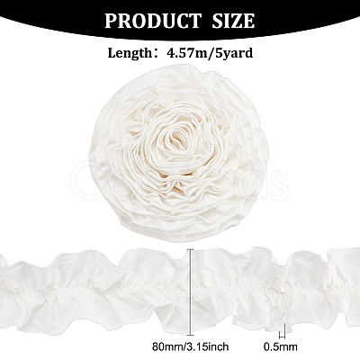 Polyester Ruffled Trimming DIY-WH0430-116B-1