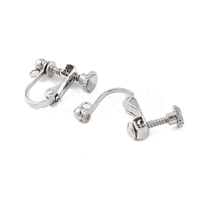 Non-Tarnish 316 Stainless Steel Clip-on Earring Findings STAS-K274-09P-1