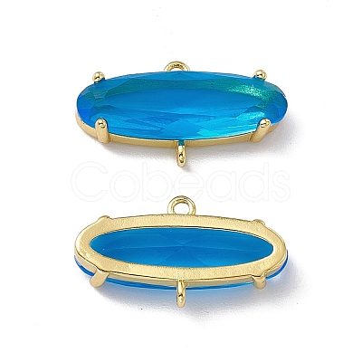 Rack Plating Brass Connector Charms KK-M231-15G-B-1