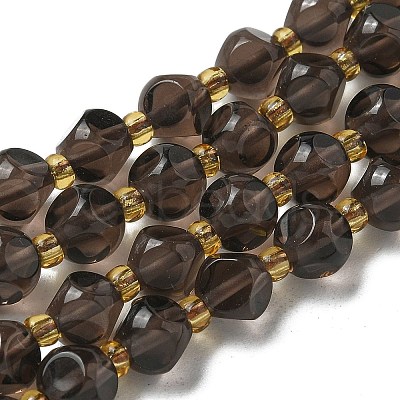 Natural Ice Obsidian Beads Strands G-K387-A09-01-1
