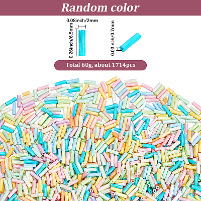 60G Baking Paint Glass Tube Beads GLAA-SC0003-43A-1