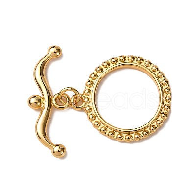 Brass Toggle Clasps KK-Z121-21G-1