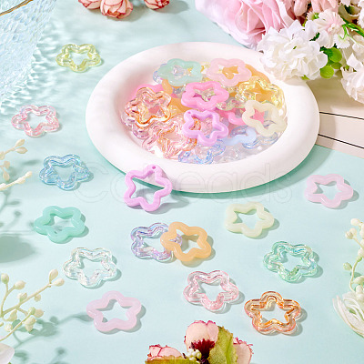 90Pcs 15 Colors Imitation Jelly Acrylic Pendants MACR-TA0002-49-1