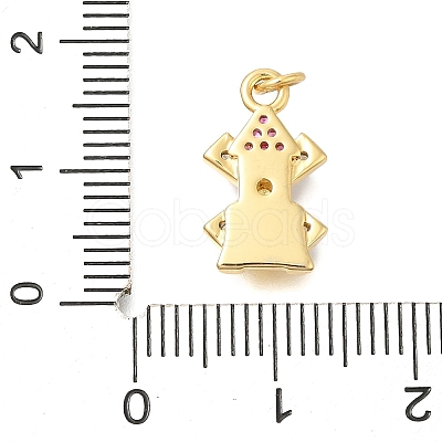 Brass Micro Pave Cubic Zirconia Pendants LS-KK-U040-05G-01-1