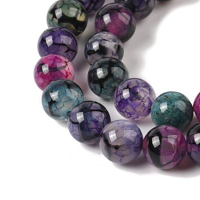 Natural Dragon Veins Agate Bead Strands X-G-NH0013-B01-02-1