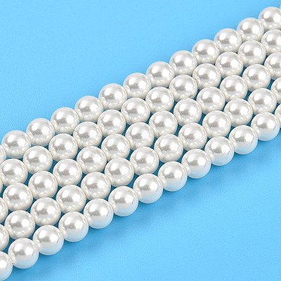 Baking Paint Pearlized Glass Pearl Bead Strands HY-N002-4mm-A11-1