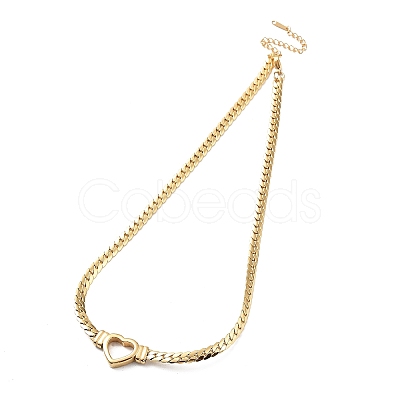 Ion Plating(IP) Flat Cuban Link Chunky Chain Necklace NJEW-Q335-13G-1