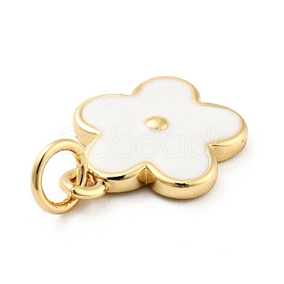 Rack Plating Brass Enamel Charms KK-G387-09G-1