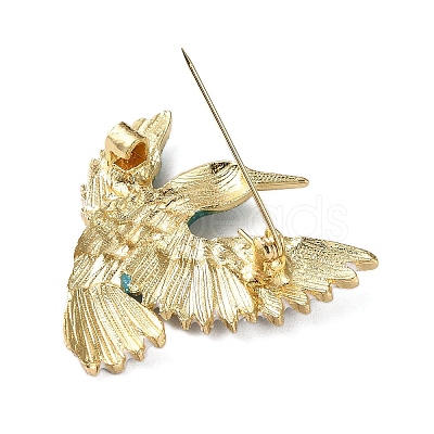 Bird Rhinestone Enamel Pins JEWB-G040-09G-01-1