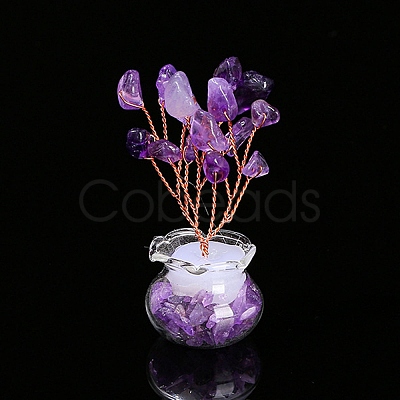 Natural Amethyst Chips Tree Decorations PW-WG5CB05-02-1