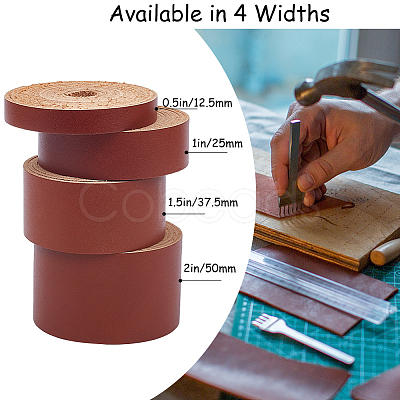 2M Flat AB Grade Cowhide Leather Cord AJEW-WH0479-73D-03-1