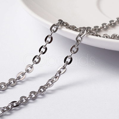Tarnish Resistant 304 Stainless Steel Cable Chains CHS-L014-19P-1