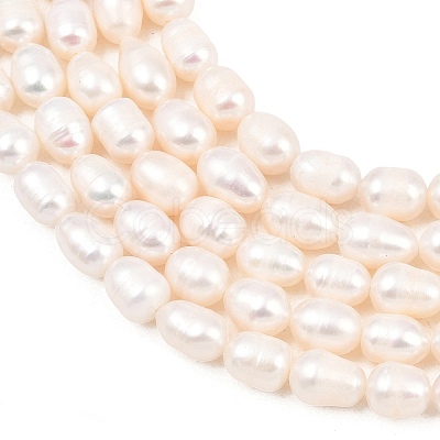 Natural Cultured Freshwater Pearl Beads Strands PEAR-D003-01D-06-1