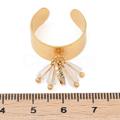 304 Stainless Steel Cuff Rings for Women RJEW-U045-03G-1