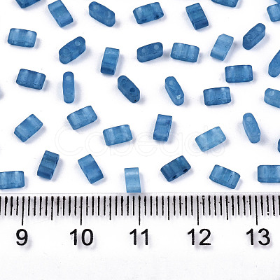 FGB 2-Hole Baking Paint Glass Seed Beads SEED-S031-M-SH1205FR-1