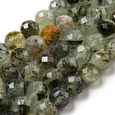 Natural Prehnite Beads Strands X-G-G457-8mm-03F-01-1