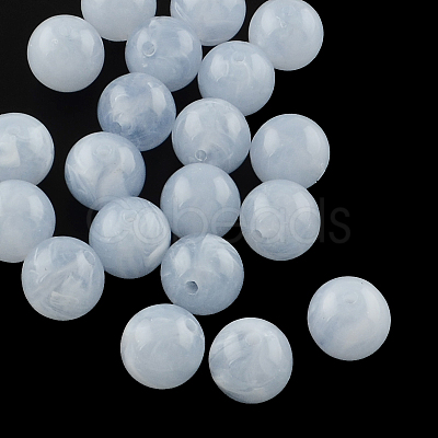 Round Imitation Gemstone Acrylic Beads X-OACR-R029-8mm-31-1