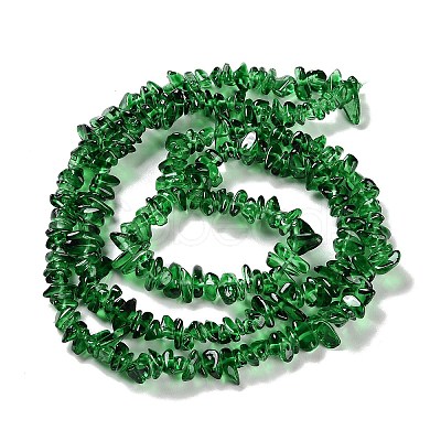 Spray Painted Transparent Glass Beads Strands X-GLAA-P060-01A-07-1