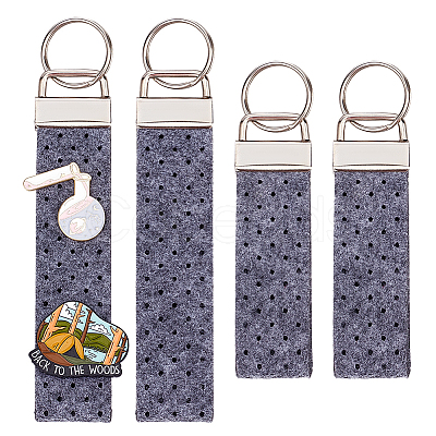 2 Bags Rectangle Felt Tab Blank Keychains KEYC-BC0001-25C-1