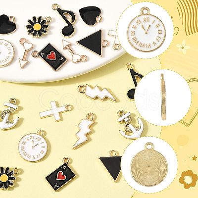 20Pcs 10 Styles Alloy Enamel Charms ENAM-FS0003-45-1