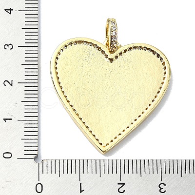 Rack Plating Real 18K Gold Plated Brass Micro Pave Cubic Zirconia Pendants KK-B084-03G-08-1