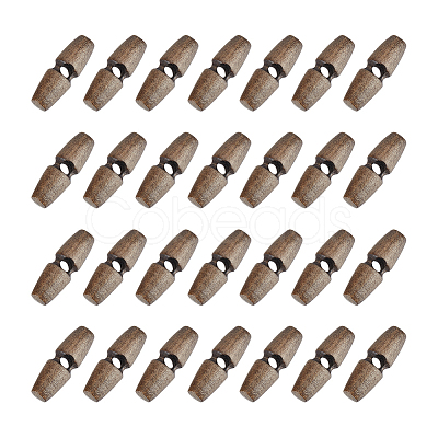 50Pcs 1-Hole Wood Buttons BUTT-UN0001-27A-1