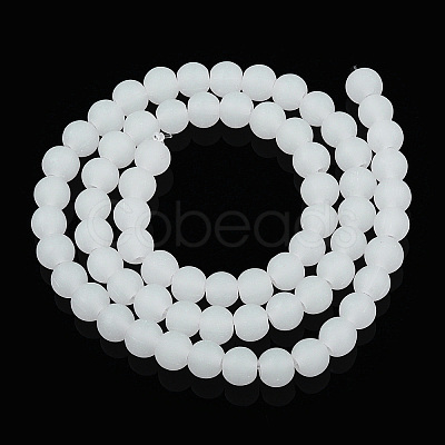 Imitation Jade Glass Beads Strands GLAA-T032-J6mm-MD01-1