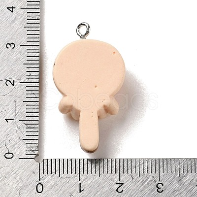 Opaque Resin Pendants X-RESI-K020-03D-1