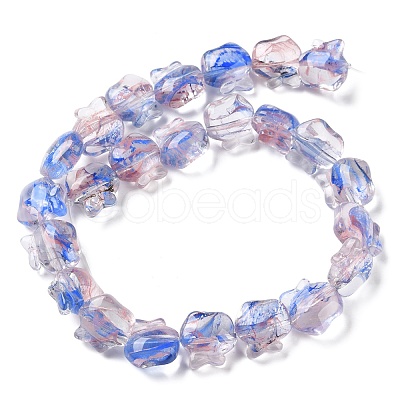 Inner Flower Handmade Lampwork Beads Strands LA-CBA3F7A-01E-1