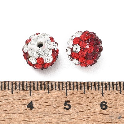 Handmade Polymer Clay Rhinestone Beads RB-CBAFAF8-01H-1