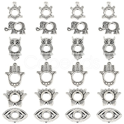 30Pcs 6 Styles Alloy Spacer Beads FIND-YW0007-82-1