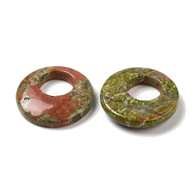 Natural Unakite Pendants G-T122-76F-1